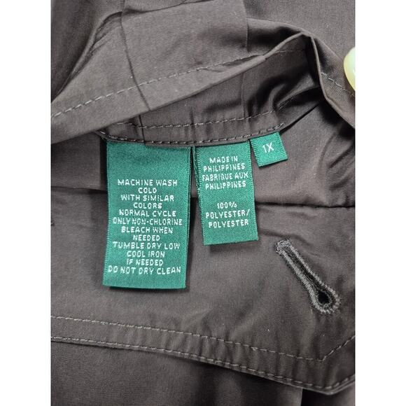 Ralph Lauren Brown/Cream Multi Pocket Reversible Vest 100% Polyester Sz 1X - Picture 5 of 11